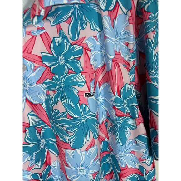 Vineyard Vines On The Go Sankaty Polo Mens Large Performance Floral Hawaiian - Picture 3 of 6